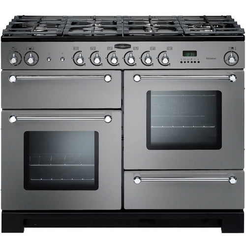 Rangemaster KCH110NGFSS/C - Stainless Steel 110cm Gas Range Cooker - 86L - A+ Energy