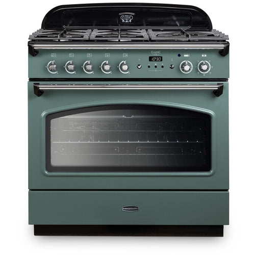 Rangemaster Classic FX CLAS90FXDFFMG/C - Mineral Green Range Cooker - 90cm Dual Fuel - A Rated