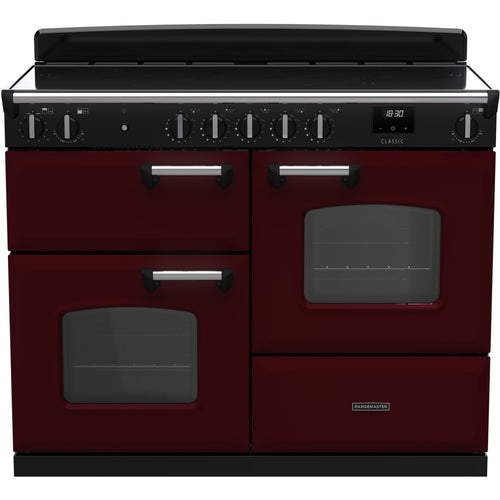 Rangemaster Classic CLO110EIPBOR/CM1 - Bordeaux/Chrome 110cm Range Cooker - Induction Hob - A Rated