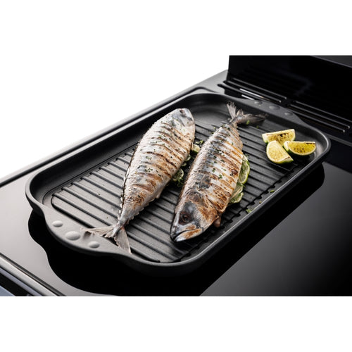 Rangemaster CLDL90EIPCBL/CM1 Classic Deluxe - Charcoal Black/Chrome Range Cooker - 90cm - Induction