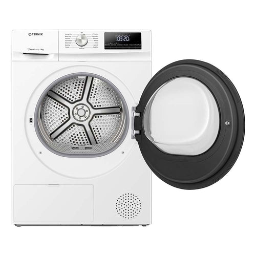 Teknix TKHP9HW - White 9KG Heat Pump Condenser Dryer - E energy