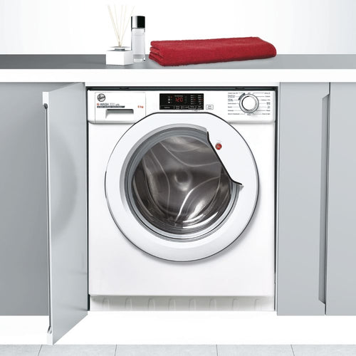 Hoover HBWS 48D1W4-80 - White 8KG Integrated Washing Machine - 1400 RPM - B Energy