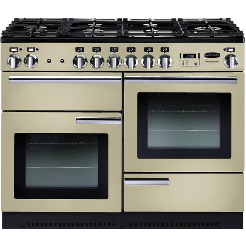 Rangemaster Professional Plus PROP110NGFCR/C - Cream/Chrome Gas Range Cooker - 122L - A Rated