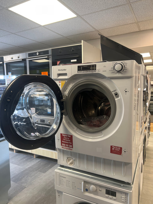 Montpellier MIWM84-1 - White Integrated 8KG Washing Machine - 1400 RPM - D energy - Ex Display