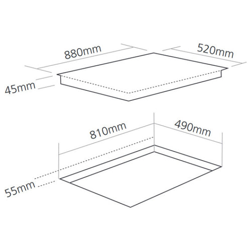 Caple C990I - Black 6 Zone Induction Hob