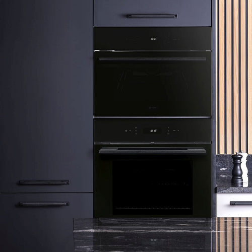 Caple CMS260BG - Black Glass 40L Built-In Steam Combi Oven - Touch Controls - Internet Connected