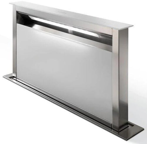 Faber FABULA-PLUS-EV8-A90 - Black Glass/Stainless Steel 90cm Downdraft Extractor - A Rated