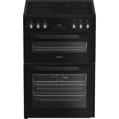 Hotpoint HDE6VDB1 - Black Electric Double Cooker - 38L/75L Capacity - A Energy Rating