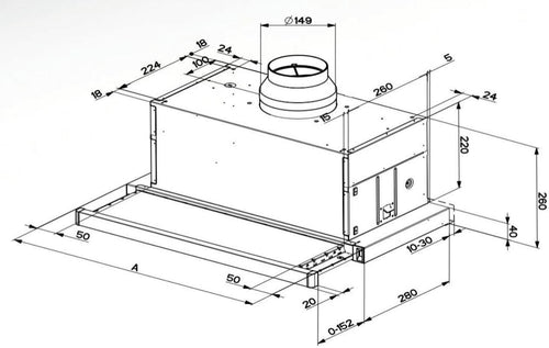 Faber MAXIMA-NG-EV8-LED-AM-X-A60 - Metal Telescopic Extractor - 60cm - B Energy