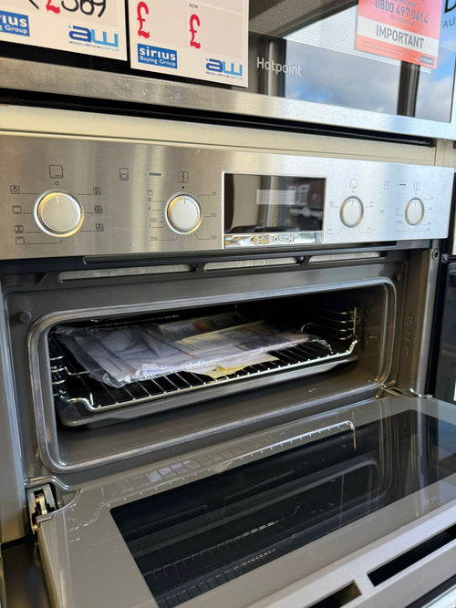 Bosch Series 4 MBS533BS0B - Stainless steel Built in Electric Double Oven - A/B energy - Display