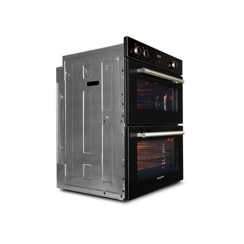 Montpellier MBUDO72 - Black Built-Under Double Oven - 39L/53L Capacity - A/A Energy