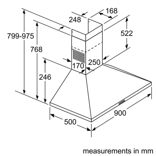 Bosch Series 2 DWP94BC50B - Stainless steel Extractor - D energy