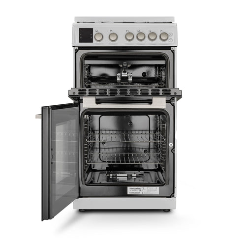 Montpellier MDOG50LW - White 50cm Double Gas Cooker - 56/24L Capacity - A+/A Energy