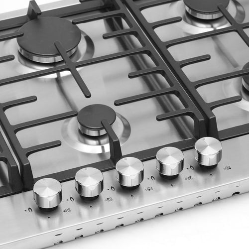 Montpellier MGH90CX - Stainless Steel 86cm Gas Hob - 5 Burners - Energy Rating Unknown