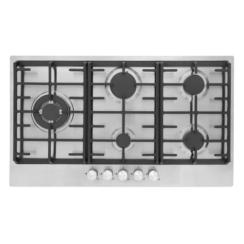 Montpellier MGH90CX - Stainless Steel 86cm Gas Hob - 5 Burners - Energy Rating Unknown