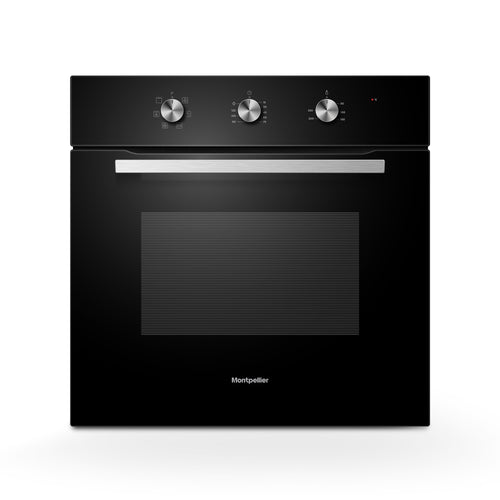 Montpellier MINDPACK - Black Single Oven - 65Ltr Capacity Oven - Electric oven and Induction Hob Pack