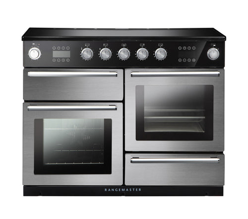 Rangemaster NEX110SOEISS/C - Stainless Steel 110cm Range Cooker - Dual Fuel Induction - A Energy