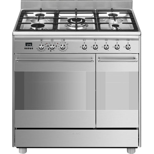 Smeg SCB92MX8 - Stainless Steel 90cm Dual Fuel Range Cooker - 70L + 35L - A Rated