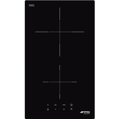 Smeg SI2321D - Black 2 Zone Induction Domino Hob - 30cm