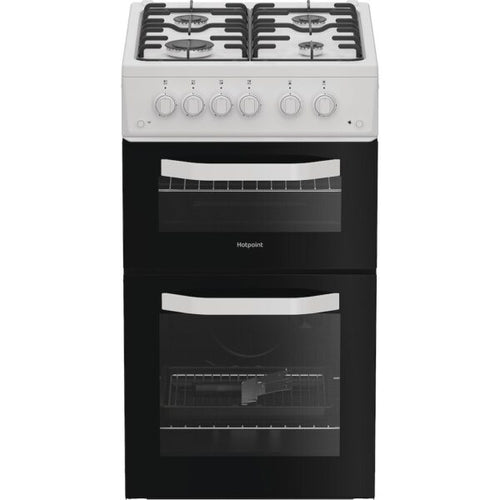 Hotpoint HTG5GCW - White Gas Double Cooker - 59L - A+ Energy
