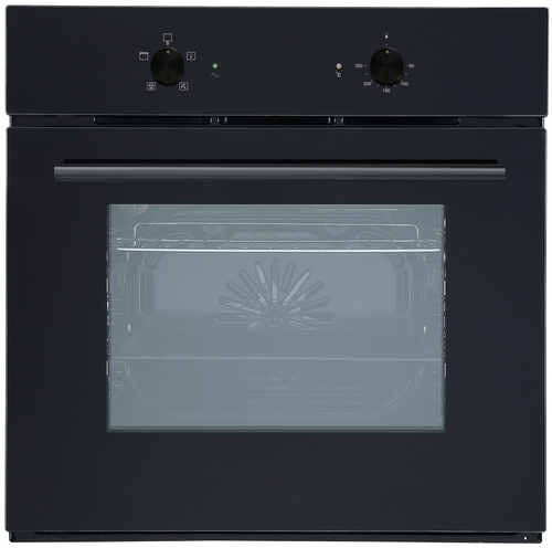 Cata CUL57MMBK - 13Amp plug attached Slim Depth Black Built in 60cm Electric Single Oven - A energy
