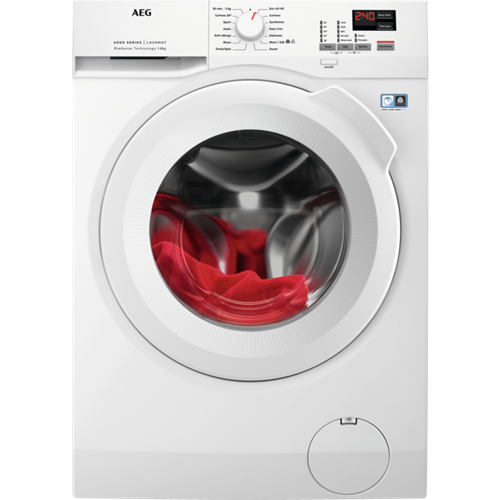 AEG L6FBK841B - 6000 Series White Freestanding 8KG Washing Machine - 1400 RPM - A energy