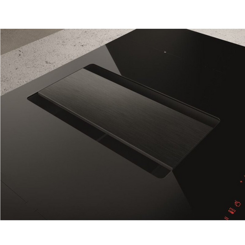 Elica NT-ALPHA-BA 78cm Vented Induction Hob, NT-ALPHA-B-80BA Ducted/Recirculating Ventilation, Black, A Rated