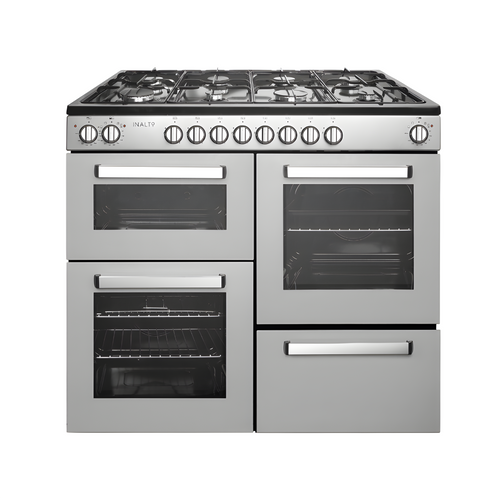 Inalto IR100DFMCSL - Silver 100cm Range Cooker - Dual Fuel - AAA Energy