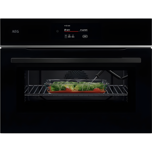 AEG TK8NK721B - Black Single Oven - 44L Compact Microwave Combination
