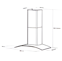 Caple CGC911 - Stainless Steel 90cm Wall Chimney Cooker Hood - 456m³/h - C Energy