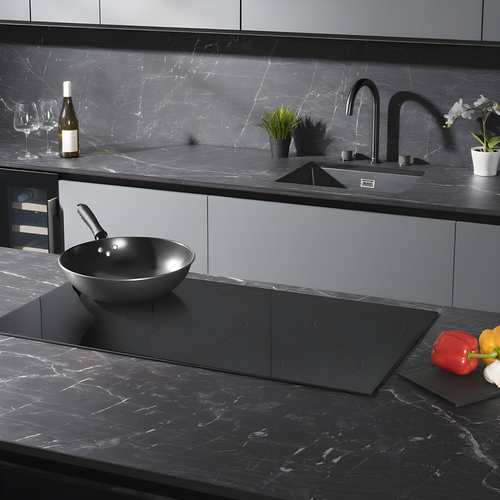 Caple C8301C - Black 90cm Electric Ceramic Hobs - 9 Power Levels - 5 Zones