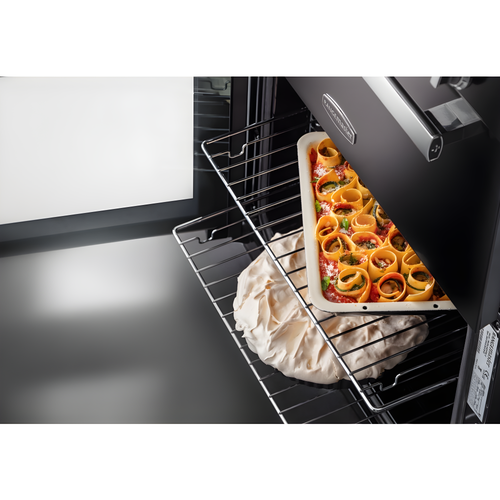 Rangemaster PROPL60NGFBL/C - Black/Chrome Gas Cooker - Double Oven - A+ Energy