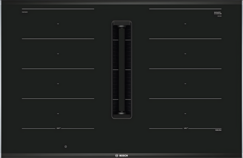Bosch PXX875D67E - Black 80cm Venting Hob - 4 Zones - B Energy Rated