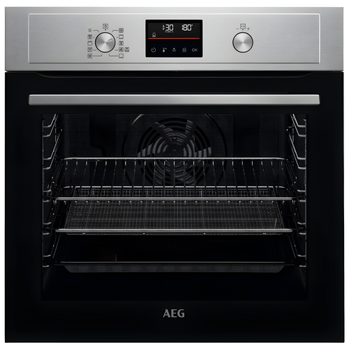 AEG BEX535A61M - Stainless steel Built in Electric Single Oven - Aqua cleaning - A+ energy