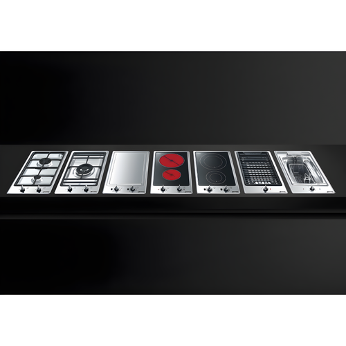 Smeg PGF30B - Stainless Steel Lava Stone Grill - 31cm Width