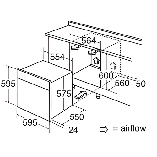 CDA SL550SS - Stainless steel Built in Electric Single Oven - A energy