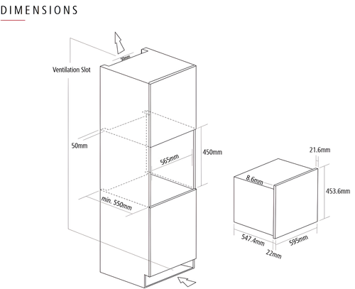 Caple CMS260BG - Black Glass 40L Built-In Steam Combi Oven - Touch Controls - Internet Connected