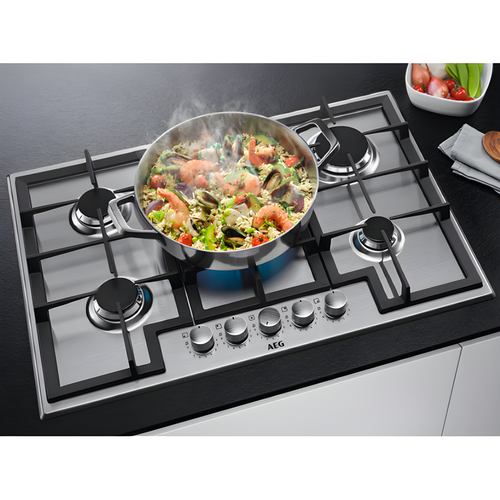 AEG HGB75400SM - Stainless steel 5 Zone Gas Hob