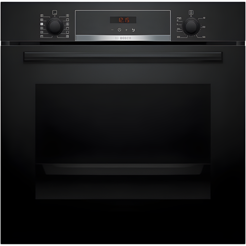 Bosch HQA574BB3B - Black 71L Single Oven - Pyrolytic Self-Cleaning - A+ Energy Rating
