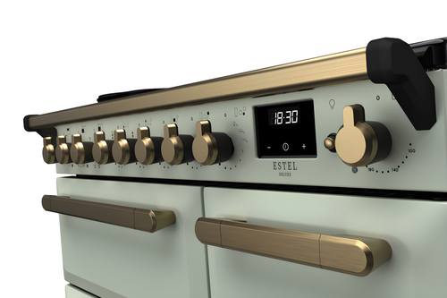 Rangemaster ESDL90EIPMNT/AB1 Estel Deluxe 90cm Induction Mint/Antique Brass