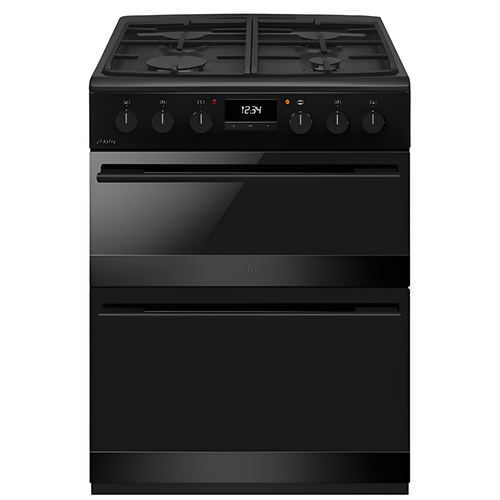 CDA CFD600MB - Matte Black 60cm Freestanding Duel Fuel Cooker - 4 Zone Gas Hob - A/A Energy