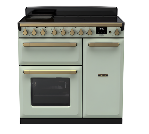 Rangemaster ESDL90EIPMNT/AB1 Estel Deluxe 90cm Induction Mint/Antique Brass