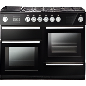 Rangemaster NEX110SODFFBL/C - Black Dual Fuel Range Cooker - 79L/35L - A Energy