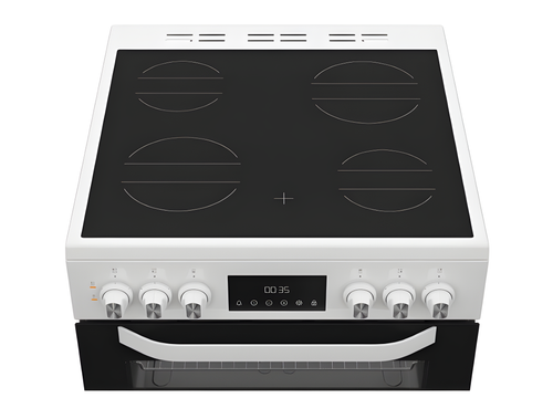 Hotpoint HTE6VDCW - White 60cm Electric Cooker - Ceramic Hob - A Energy