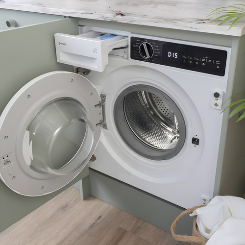 Caple WMI3100 - White 8KG Integrated Washing Machine - 1400 RPM - A Energy
