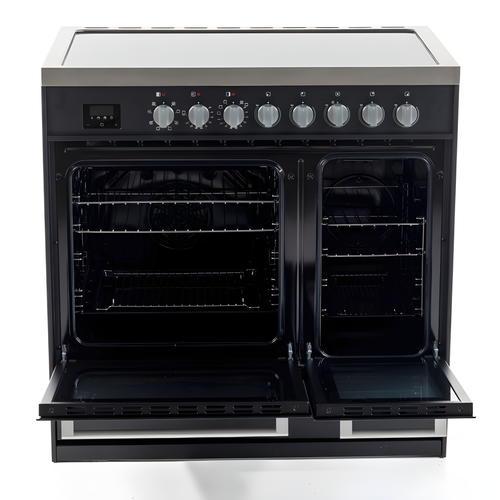 Tesla T90DCRCB - 90cm Double Cavity Electric Range Cooker