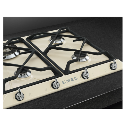 Smeg SR964PGH - Cream 4 Zone Gas Hob